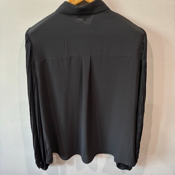 Express Black Button-Up Blouse - Picture 8 of 12